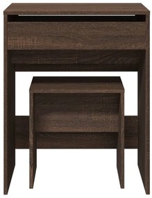 vidaXL Μπουντουάρ με Καθρέφτη Καφέ Δρυς 60x40x113,5 εκ.