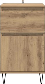 vidaXL Πλαϊνό γραφείο artisan δρυς 35 x 40 x 70 εκ. Επεξεργασμένο ξύλο