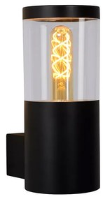 Φωτιστικό Επίτοιχο Lucide 14899-01-30 FEDOR Μαύρο Ματ (Black Mat)|Διάφανο (Transparent)