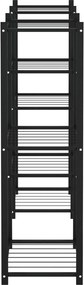 vidaXL Βάση Λουλουδιών Μαύρη 83 x 25 x 80 εκ. Σιδερένια