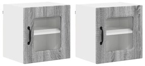 vidaXL Πάνελ πλυντηρίου πιάτων Kalmar 2 pcs Γκρίζο Σονομα