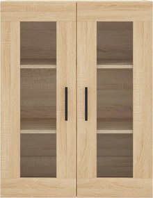vidaXL Ντουλάπι Sonoma δρυς 69,5 x 34 x 180 εκ. από Επεξεργασμένο Ξύλο