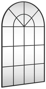 Καθρέφτης Τοίχου Αψίδα Μαύρος 60 x 100 εκ. από Σίδερο - Μαύρο