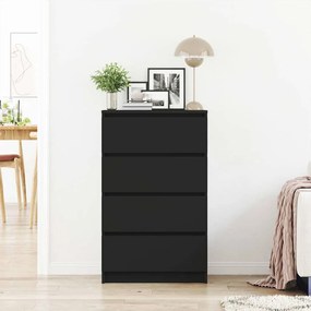 vidaXL Συρταριέρα Μαύρη 60 x 35 x 98,5 εκ. από Επεξεργασμένο Ξύλο