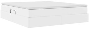 vidaXL Κρεβάτι με αποθηκευτικό χώρο και στρώμα Λευκό 160 x 200 cm