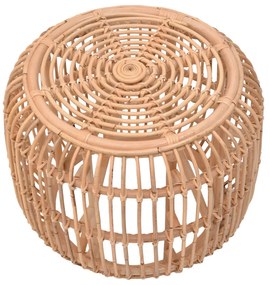 Σκαμπό Rajesty  rattan σε φυσική απόχρωση Φ60x46εκ