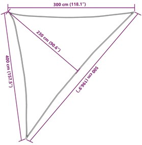 Πανί Σκίασης Μπεζ 3 x 4 x 5 μ. από HDPE 160 γρ./μ² - Μπεζ