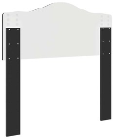 vidaXL Κεφαλάρι Μαύρη Οξυά 75 cm Επεξεργασμένο ξύλο