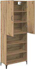 vidaXL Highboard Artisan Oak 69,5 x 34 x 180 εκ. Επεξεργασμένο ξύλο