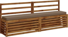 vidaXL Μαξιλάρια Πάγκου 2 Τεμαχίων VUGHT 2 pcs 100% Πολυεστέρας Taupe