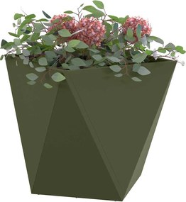 vidaXL Γλάστρα 2 τμχ. Ελιά Πράσινη 40 x 40 x 40 cm Ατσάλι
