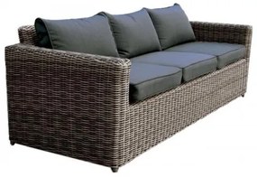 ARIZONA 3θέσιος καναπές 4mmHalfRound Wicker Grey/Brown 195x77x73cm Ε6734,3