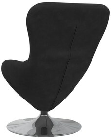 vidaXL Πολυθρόνα Αυγού Black Velvet