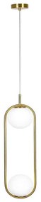 Φωτιστικό Οροφής SE 110-2 77-4489 Prato Pendant Brass Gold Homelighting Μέταλλο,Γυαλί