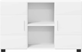 vidaXL Πλαϊνό γραφείο Λευκό 88,5 x 30,5 x 55,5 εκ Επεξεργασμένο ξύλο