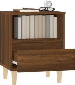 vidaXL Κομοδίνα 2 τεμ. Καφέ Δρυς 40 x 35 x 50 εκ.