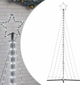 vidaXL Χριστουγεννιάτικο δέντρο LED 447 LED Ψυχρό Λευκό 250 εκ.