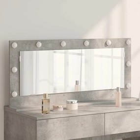 vidaXL Καθρέφτης Vanity με LED φώτα Γκρι 100x45x18 εκ.