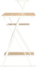 vidaXL Γραφείο με Ράφια Λευκό / Χρώμα Δρυός 116 x 50 x 93 εκ.
