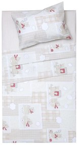 Σεντόνια Βρεφικά Κρις (Σετ 2τμχ) Beige Viopros Λίκνου 80x100cm 100% Βαμβάκι