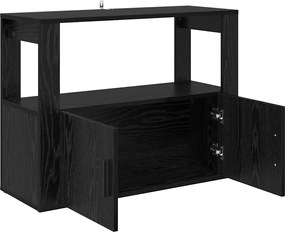 vidaXL Πλαϊνό γραφείο Μαύρη δρυς 80 x 30 x 60 cm Επεξεργασμένο ξύλο