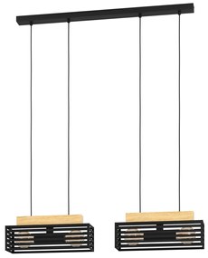 Φωτιστικό Κρεμαστό Eglo 390164 CIDRAZ Καφέ (Brown)|Μαύρο Ματ (Black Mat)