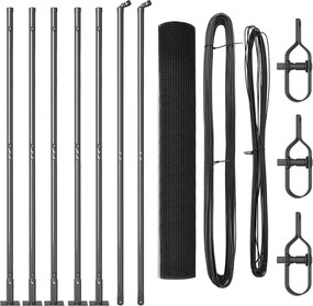 vidaXL Στύλος Περιφράξεων Γκρι 10 x 1,2 μ (12 x 12 χιλ. πλέγμα)