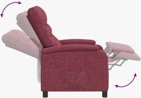 vidaXL Αναπαυτική Καρέκλα Κόκκινο Ύφασμα