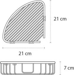 Karag Reti Chrome 9638 - Γωνιακό Καλάθι Μπάνιου Χρωμε