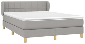 ΚΡΕΒΑΤΙ BOXSPRING ΜΕ ΣΤΡΩΜΑ ΑΝΟΙΧΤΟ ΓΚΡΙ 140X200 ΕΚ. ΥΦΑΣΜΑΤΙΝΟ 3126805