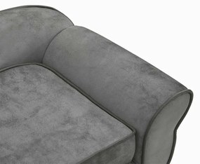 vidaXL Καναπές - Κρεβάτι Σκύλου Σκούρο Γκρι 72 x 45 x 30 εκ. Βελουτέ