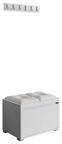 Σετ διαδρόμου Trenton 133, 65x34cm, 17 kg, Οικολογικό δέρμα, Πλαστικοποιημένη μοριοσανίδα, Τοίχου, Εντοιχισμένη | Epipla1.gr