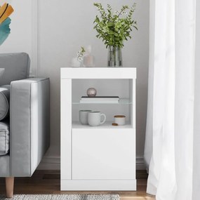 vidaXL Nτουλάπι Βοηθητικό με Φώτα LED Λευκό από Επεξεργασμένο ξύλο