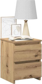 vidaXL Κομοδίνα 2 τεμ.Αρτισιανή Δρυς 30x30x40 εκ. Επεξ. Ξύλο