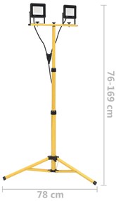 Προβολέας LED με Τρίποδο Ψυχρό Λευκό 2 x 30 W 149660