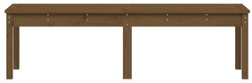vidaXL Πάγκος Κήπου Διθέσιος Μελί 159,5x44x45 εκ. Μασίφ Ξύλο Πεύκου