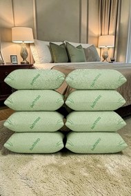 Stewehome Σετ 8 Εργονομικά Μαξιλάρια Bamboo Πολύ Άνετα Μαλακά Πράσινα 50x70 cm