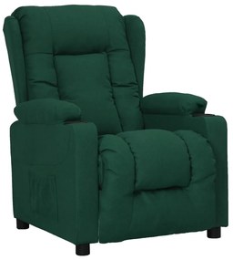 Πολυθρόνα Ανακλινόμενη Σκούρο Πράσινο Υφασμάτινη