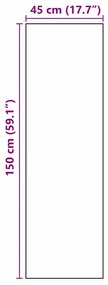 vidaXL Χαλί Κουζίνας Μαύρο 150 x 45 εκ Βελούδο