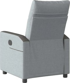 vidaXL Πολυθρόνα Ανακλινόμενη Ανοιχτό Γκρι Υφασμάτινη