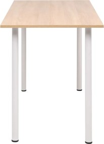 vidaXL Τραπεζαρία Χρώμα Δρυός και Λευκό 120 x 60 x 73 εκ.