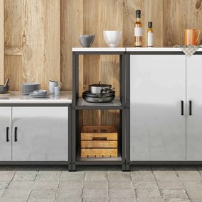 vidaXL Ράφι Κουζίνας HATTEM Ασημί 40 x 50 x 92 εκ Ατσάλι