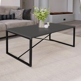 Τραπεζάκι σαλονιού Harte Megapap χρώμα ανθρακί 100x55x42εκ.