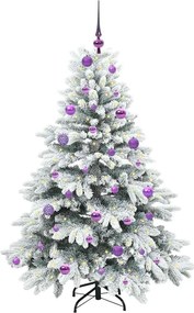 vidaXL Τεχνητό Χριστουγεννιάτικο Δέντρο Λευκό 150 cm ΠΕ και PVC