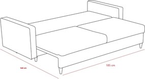 3-Seat Sofa-Bed Eva - Cream Cream