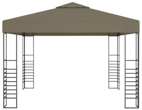 Κιόσκι με Φωτάκια LED Taupe 3 x 3 μ. - Μπεζ-Γκρι