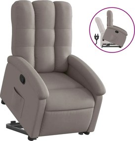 vidaXL Πολυθρόνα Ανακλινόμενη με Ανύψωση Χρώμα Taupe Υφασμάτινη