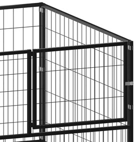 vidaXL Σπιτάκι Σκύλου Μαύρο 100 x 100 x 70 εκ. Ατσάλινο