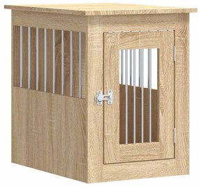 vidaXL Κλουβί Σκύλου Sonoma Δρυς 45 x 62 x 59 εκ. Επεξεργ. Ξύλο
