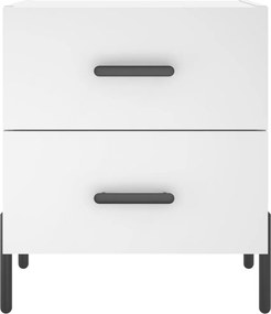 vidaXL Κομοδίνο Λευκό 40 x 35 x 47,5 εκ. από Επεξεργασμένο Ξύλο